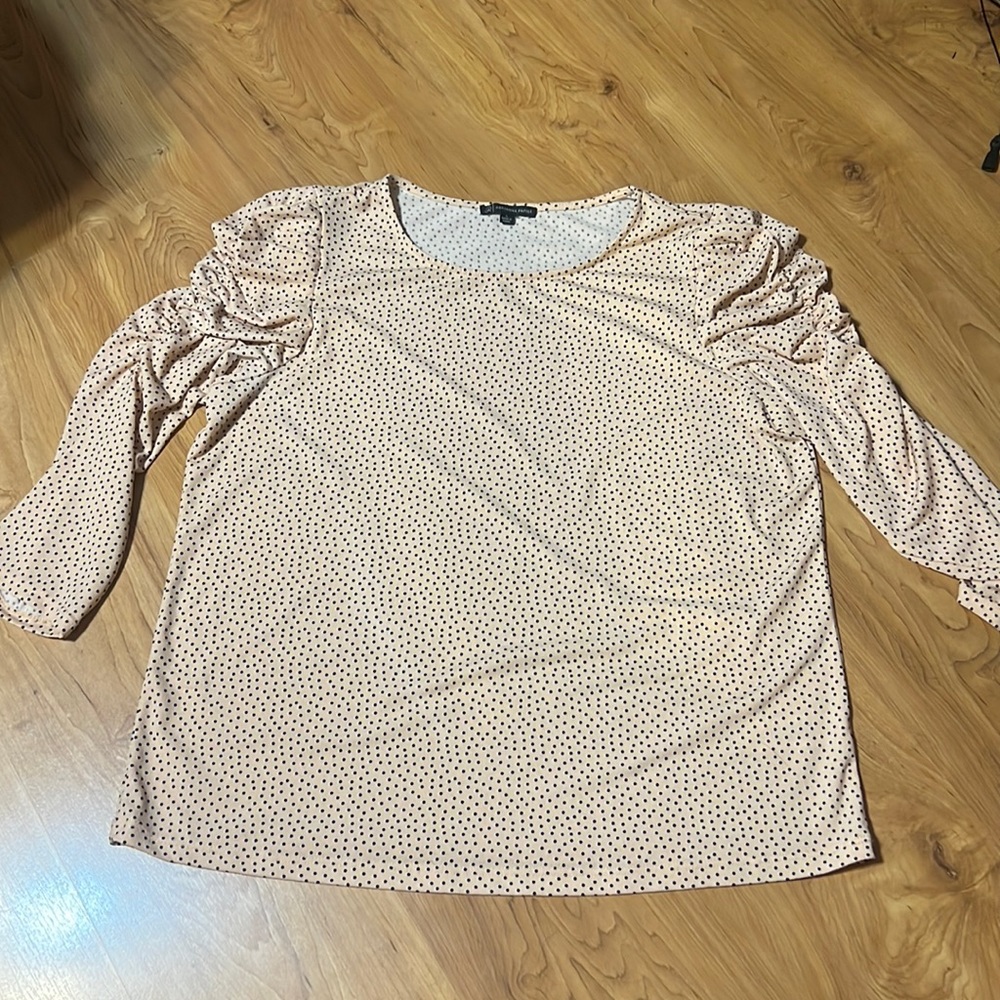 Adrianna Papell Polka Dot Blouse.